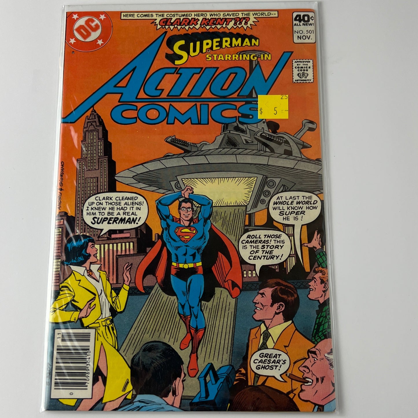 Superman starring in action comics #501