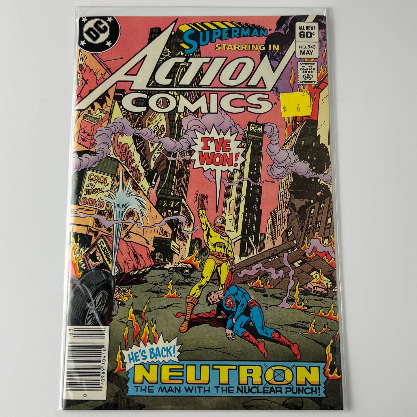 Superman starring in action comics #543