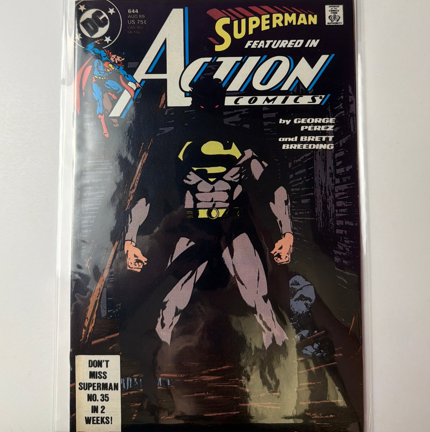 Superman featured in Action Comics #644