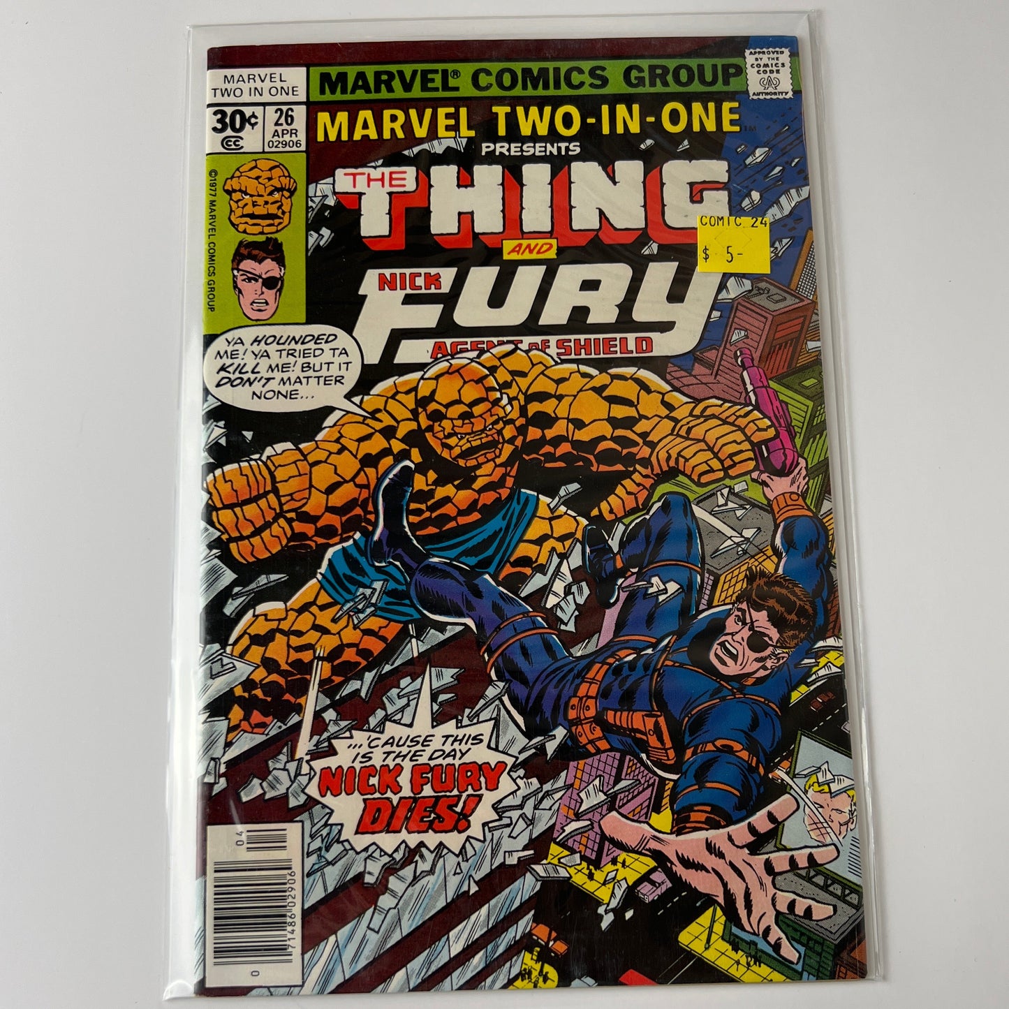 Marvel two in one presents the thing and nick fury #26