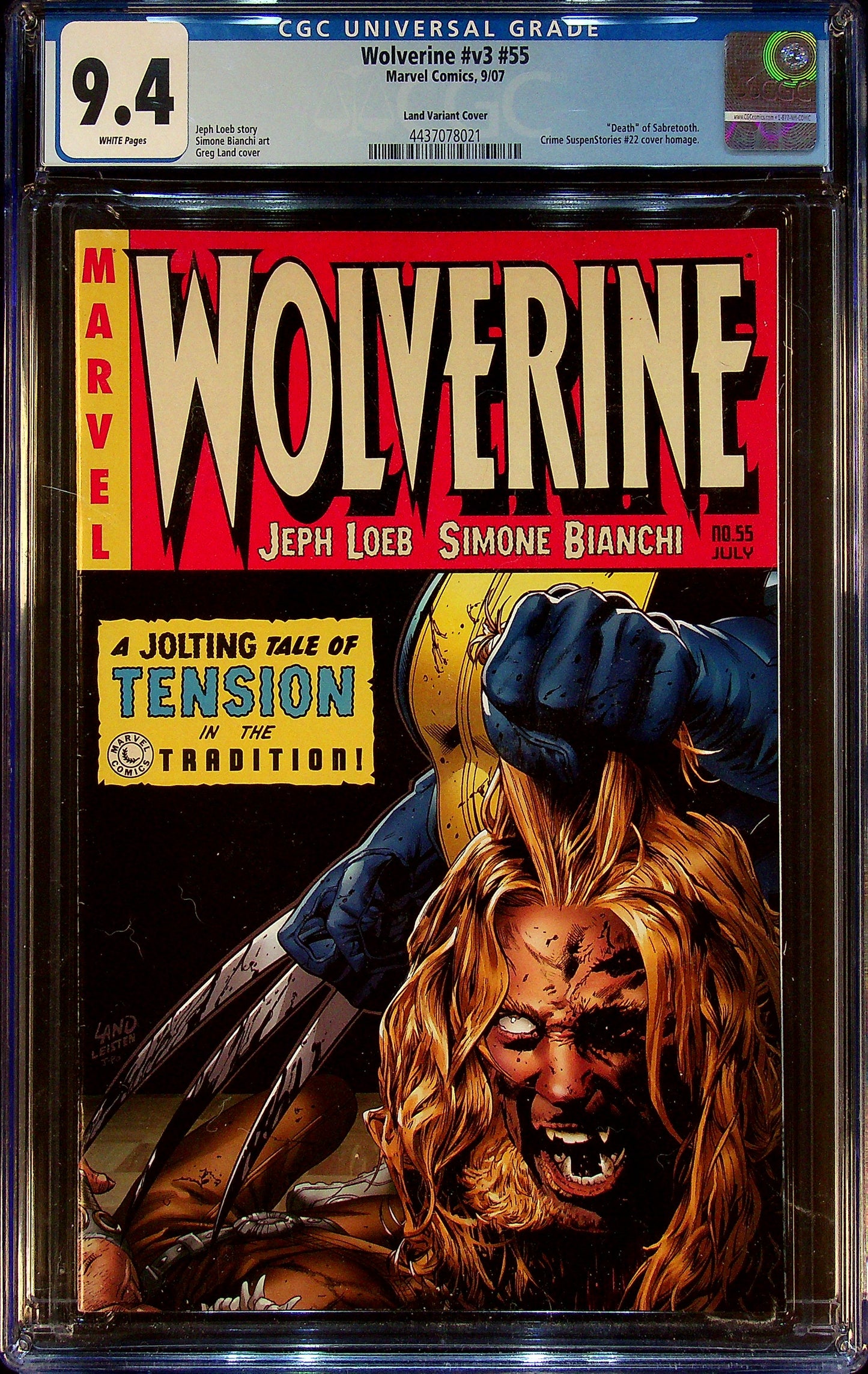 Wolverine #v3 #55 CGC 9.4 Land Variant Cover
