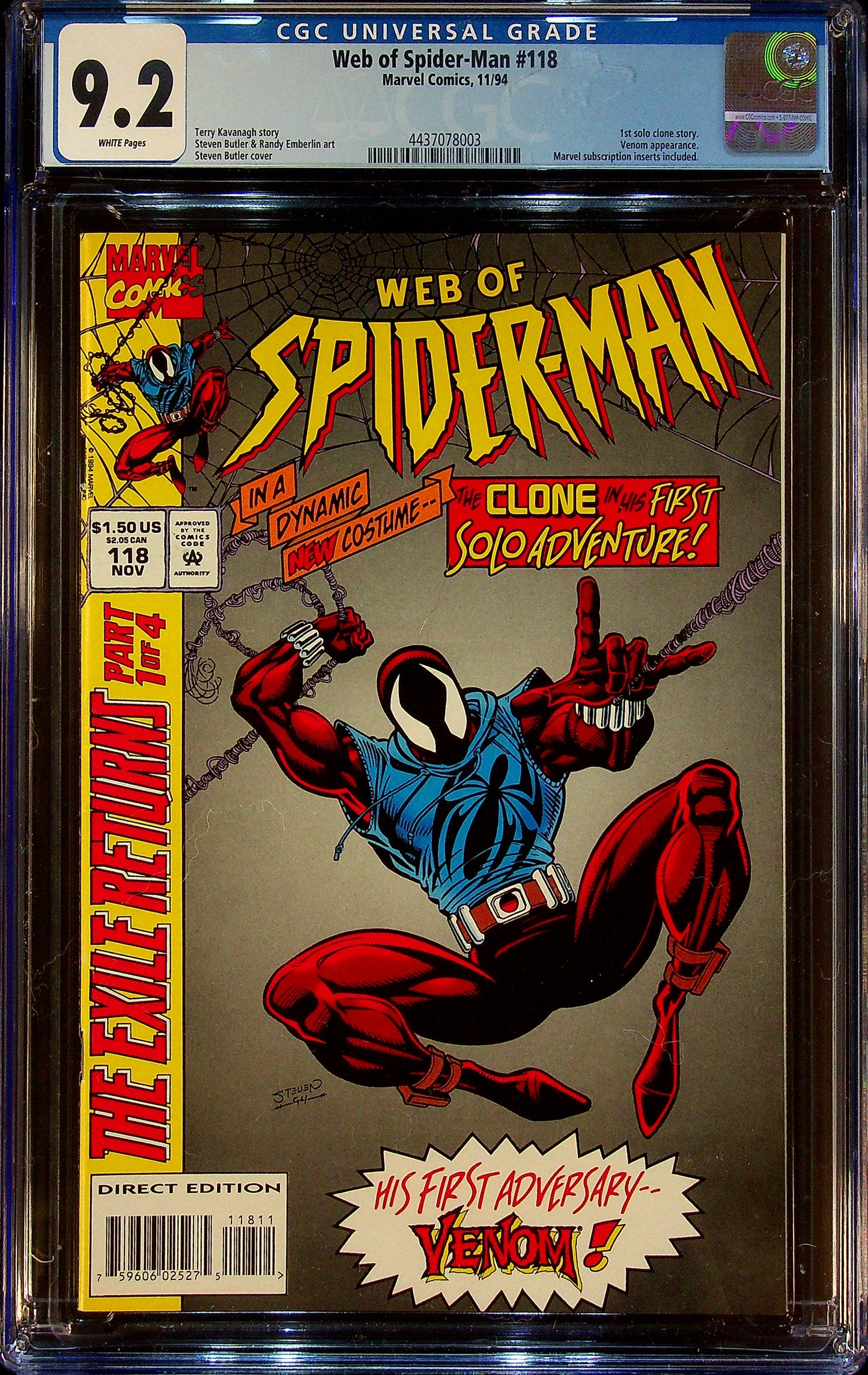 Web of Spider-Man #118 CGC 9.2
