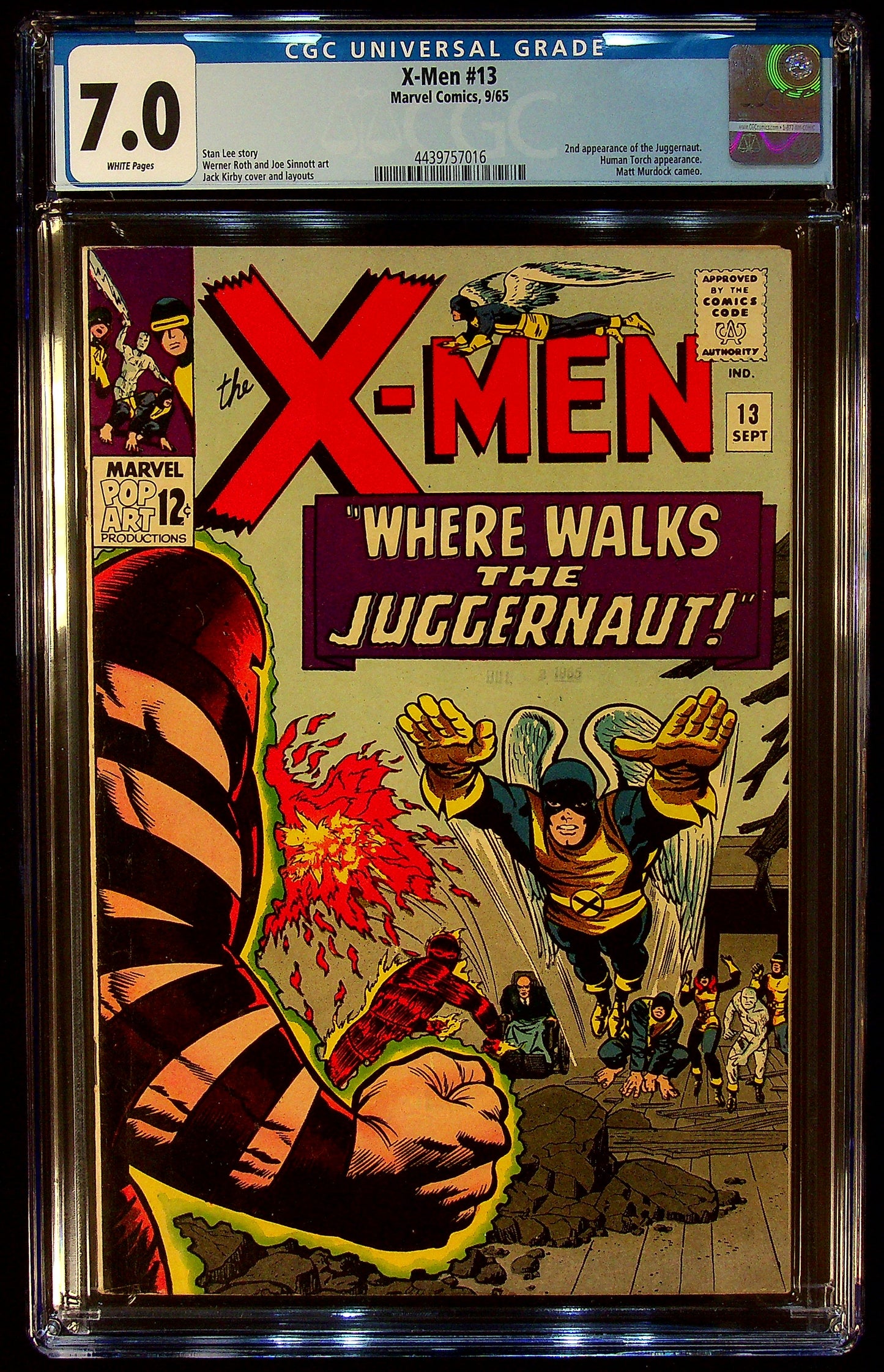 X-Men #13 CGC 7.0 WHITE Pages