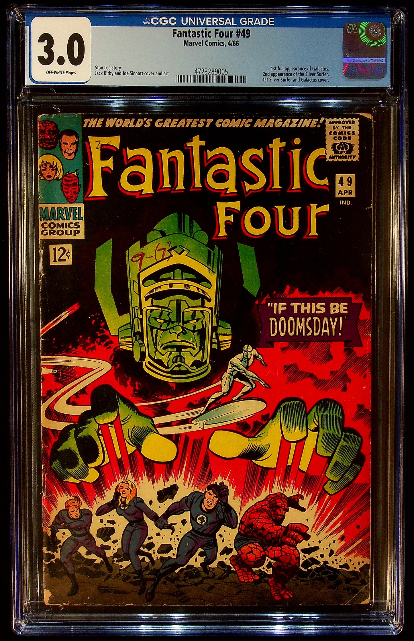 Fantastic Four #49 CGC 3.0 OFF-WHITE Pages