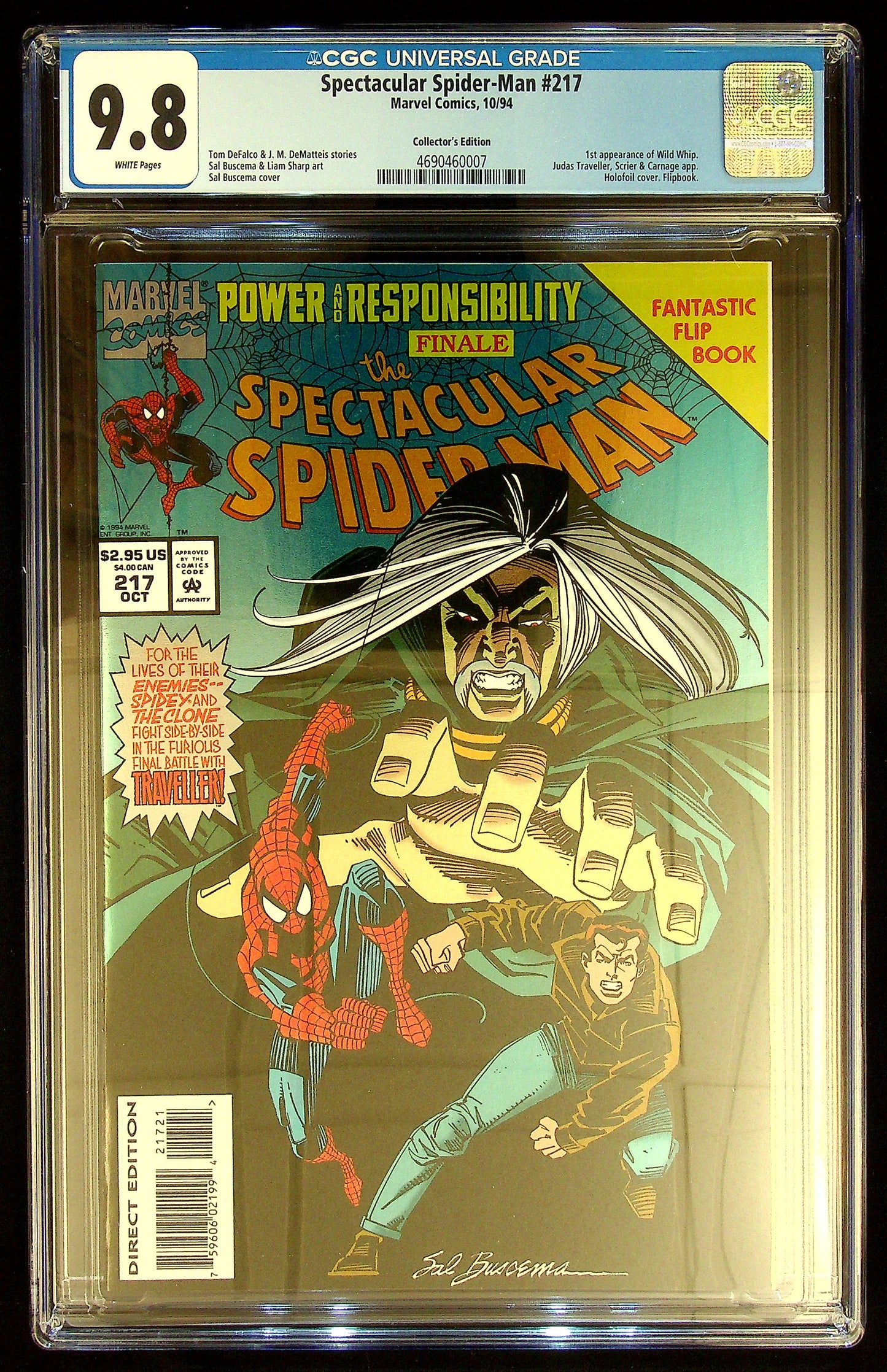 Spectacular Spider-Man #217 CGC 9.8 Collector's Edition