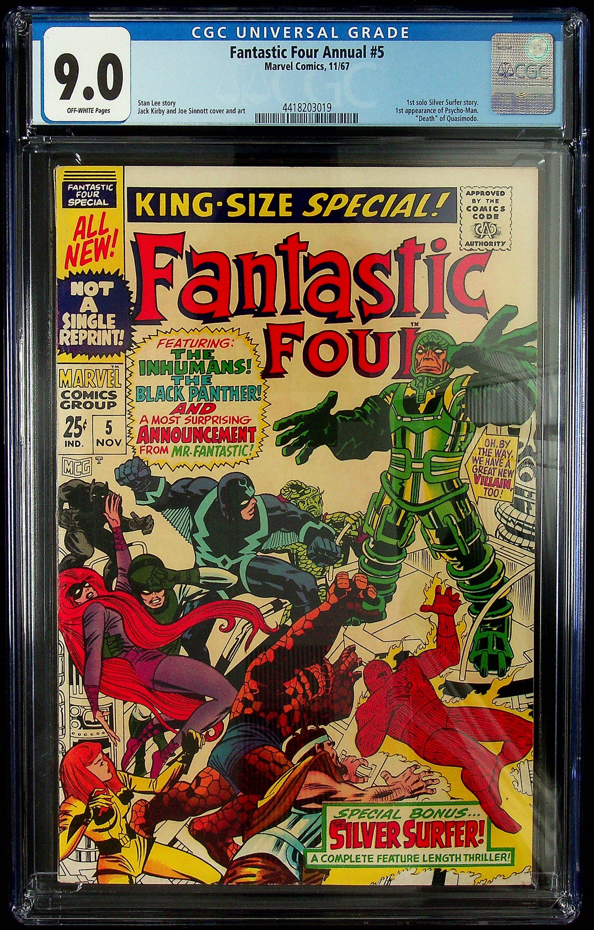Fantastic Four Annual #5 CGC 9.0