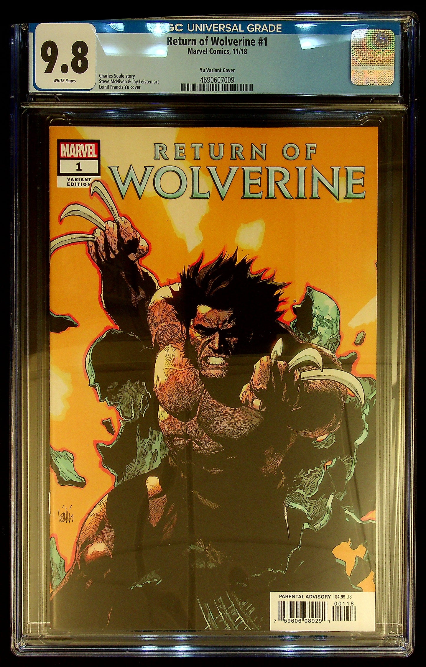 Return of Wolverine #1 Yu Variant CGC 9.8