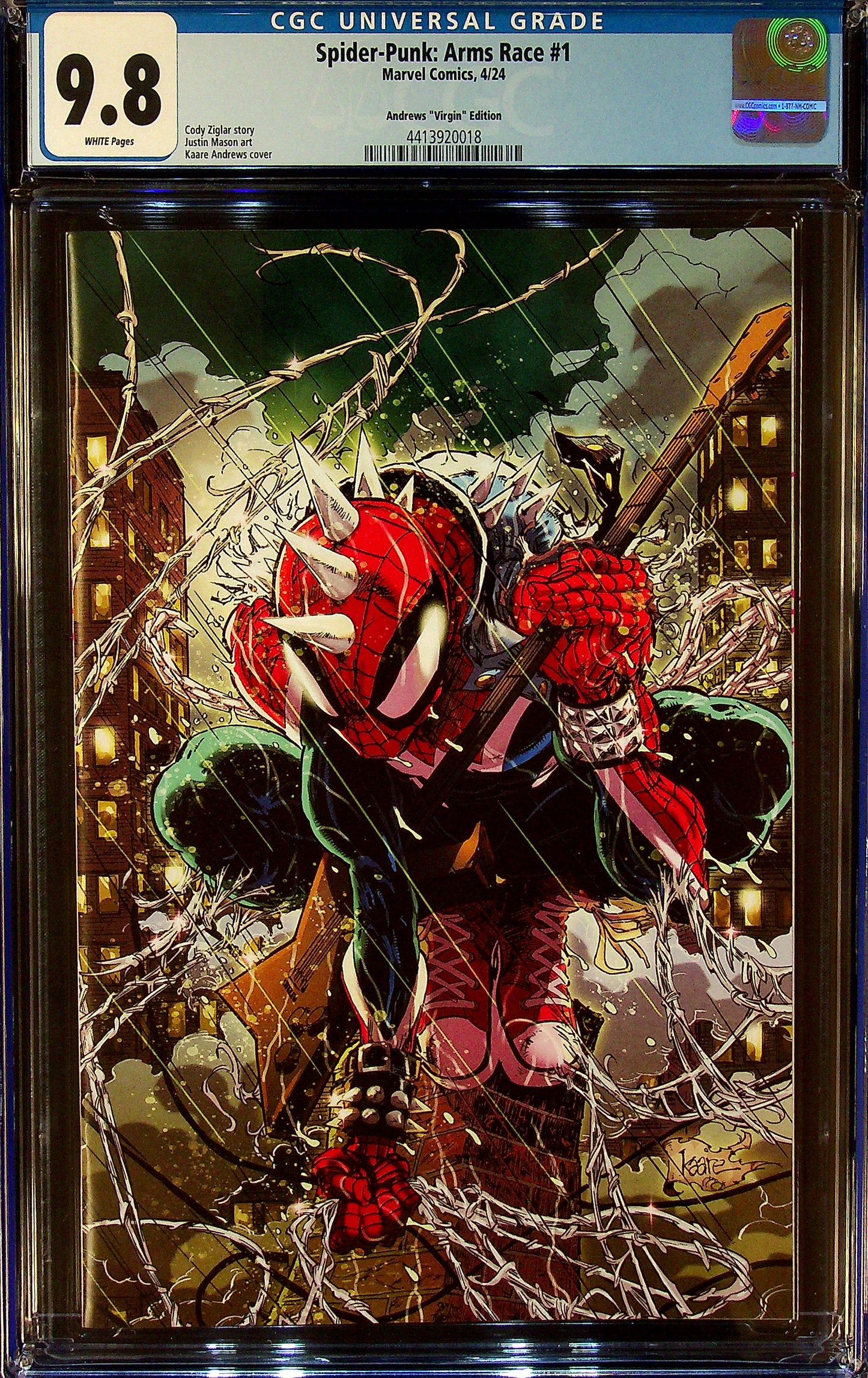 Spider-Punk: Arms Race #1 CGC 9.8 Andrews "Virgin" Edition
