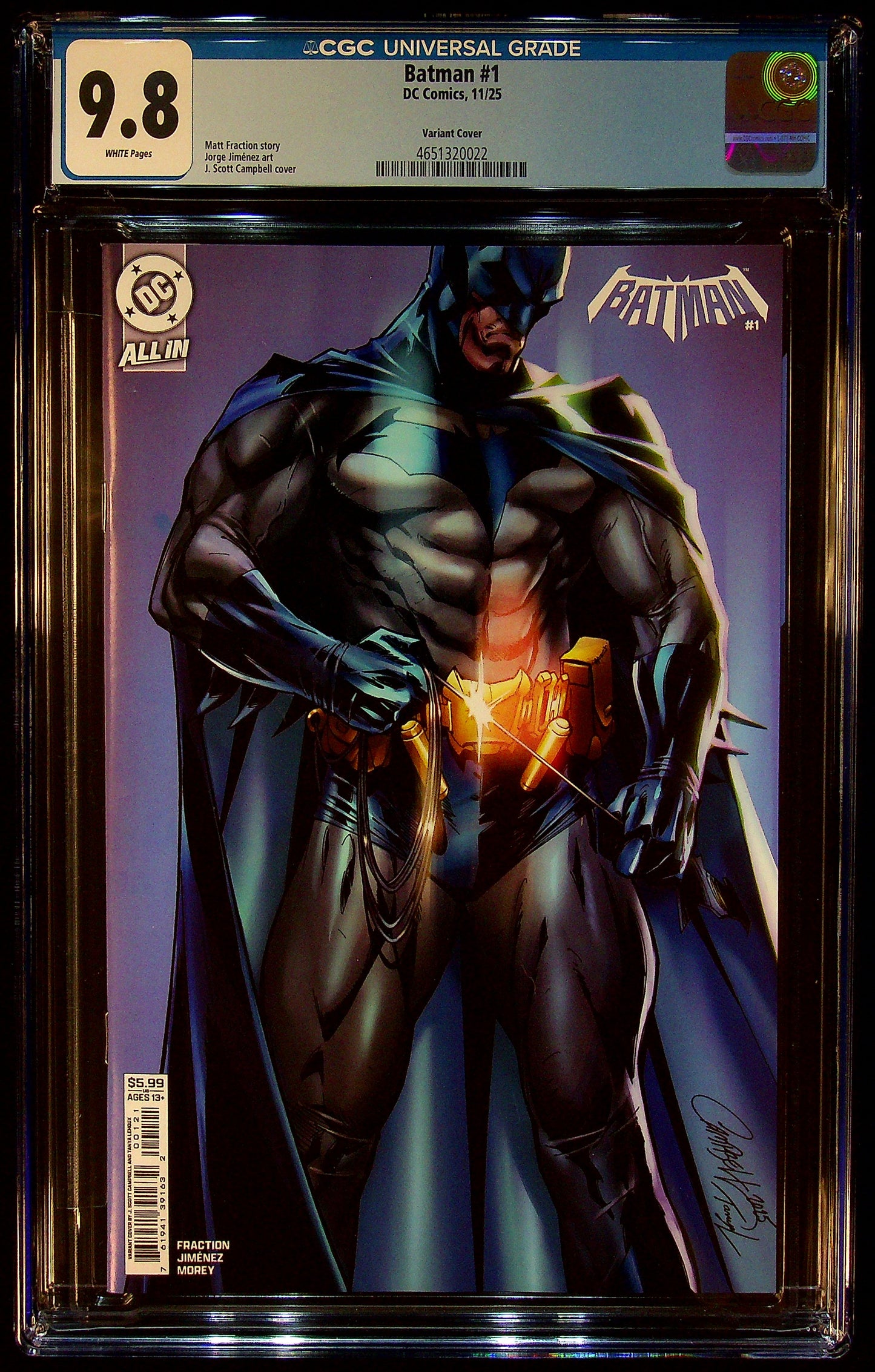 Batman #1 CGC 9.8 Variant Cover