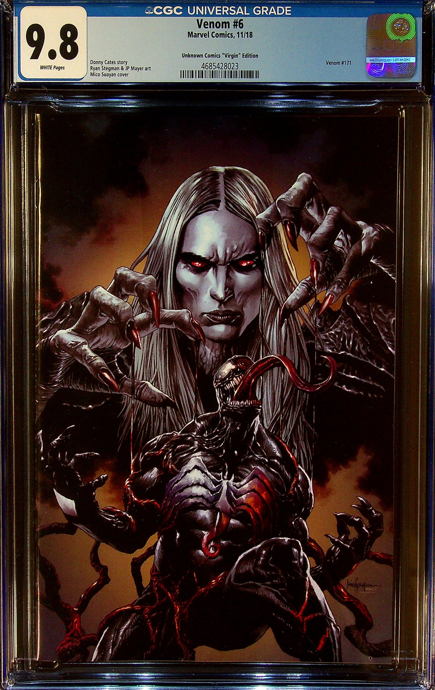 Venom #6 CGC 9.8 Unknown Comics 'Virgin' Edition