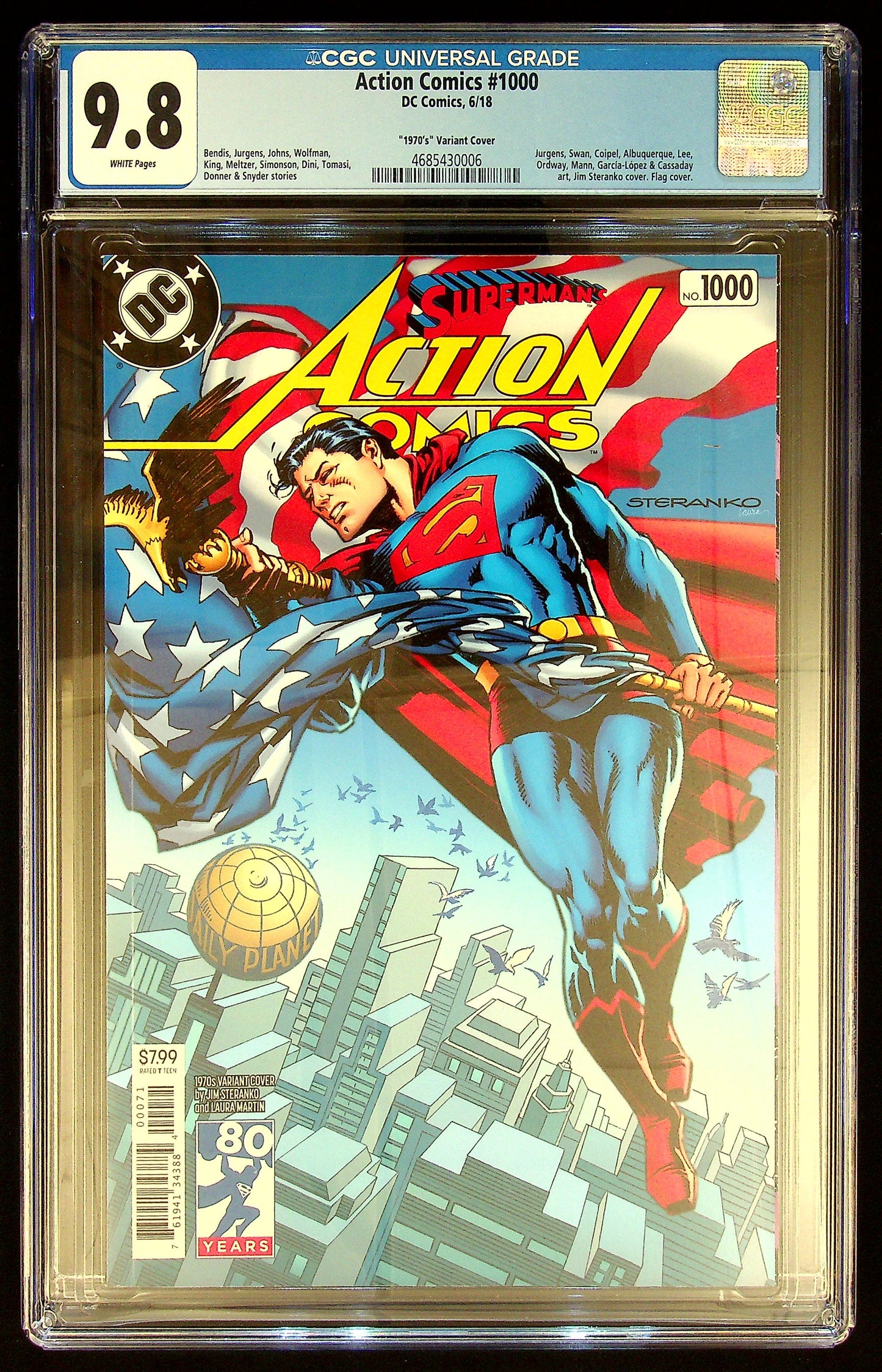 Action Comics #1000 "1970's" Variant Cover CGC 9.8
