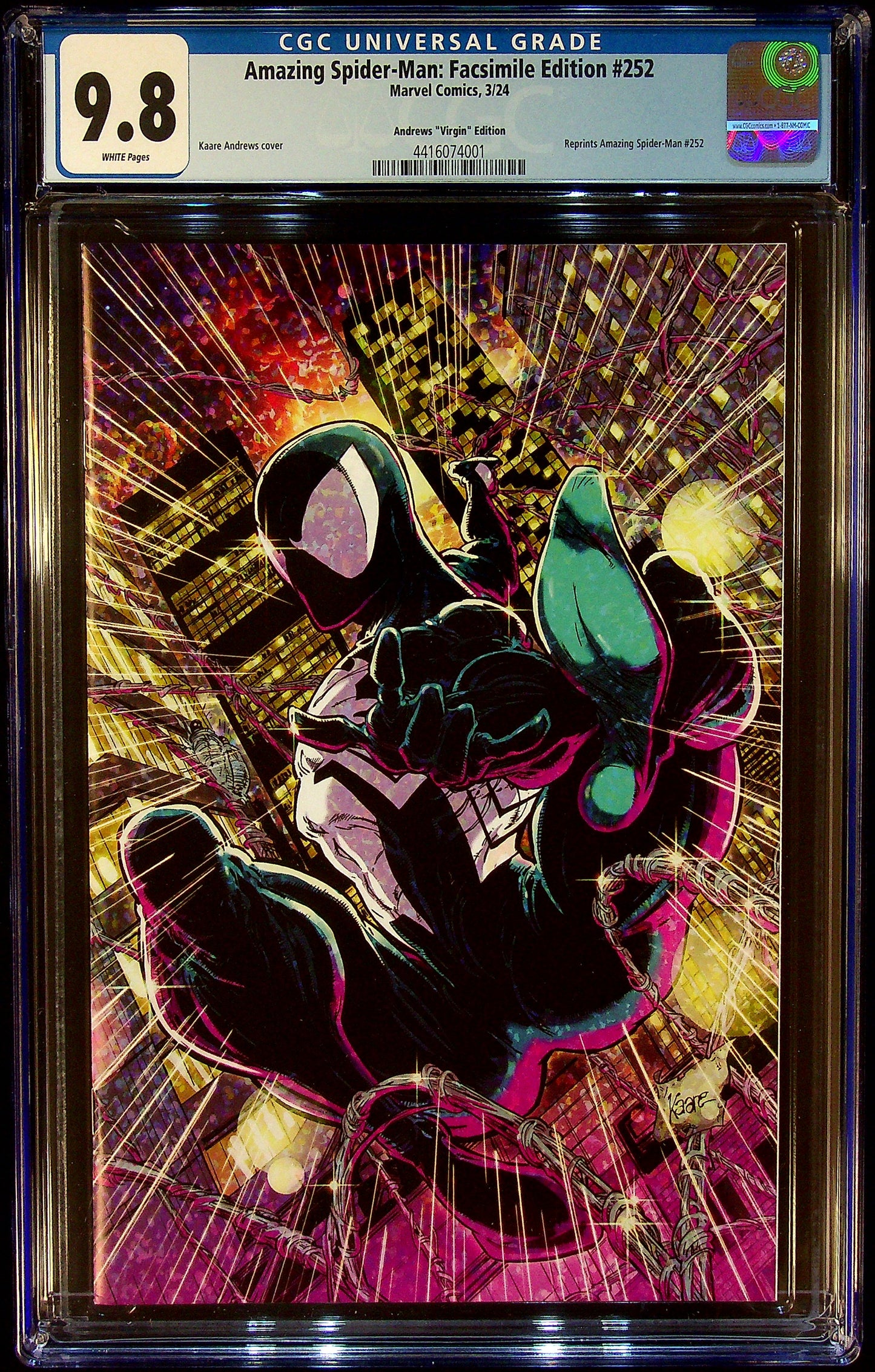 Amazing Spider-Man: Facsimile Edition #252 CGC 9.8 Andrews "Virgin" Edition