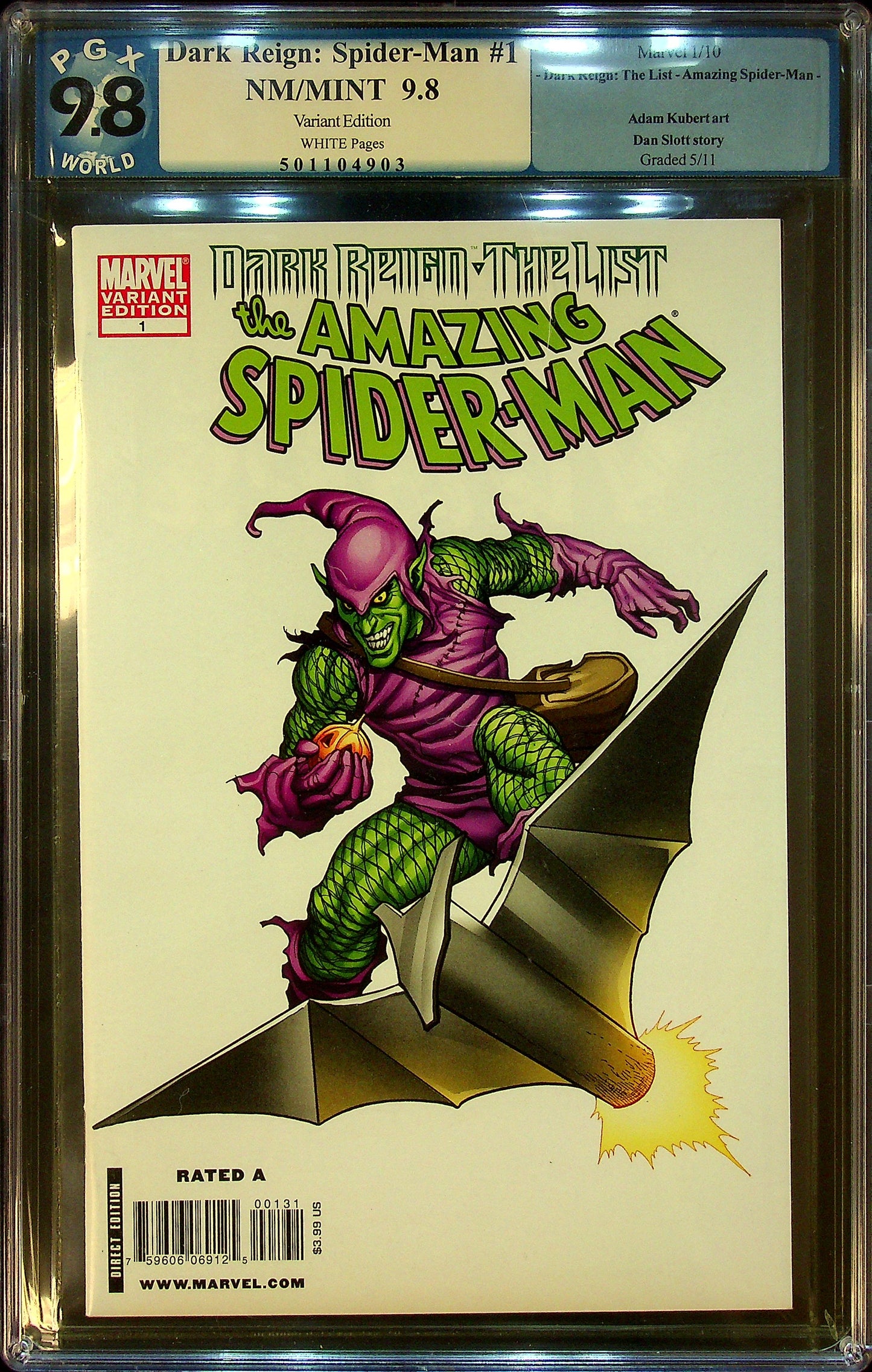Dark Reign: The List - Amazing Spider-Man #1 Villain Variant Edition PGX 9.8