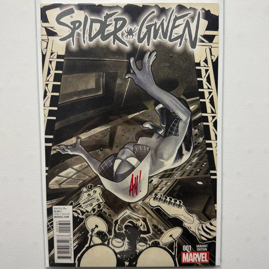 Spider Gwen #1 (NM) Variant Signed (Adam Hughes)