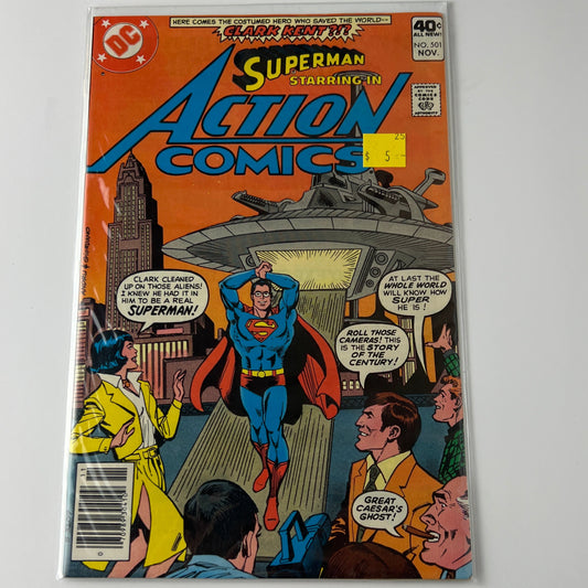 Superman starring in action comics #501