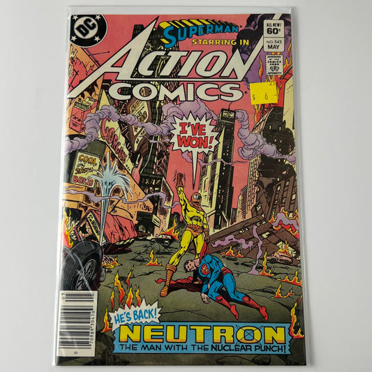 Superman starring in action comics #543