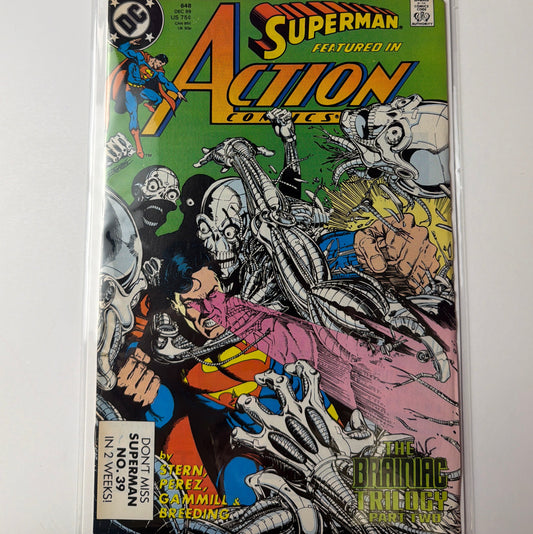 Superman featured  in Action Comics #648