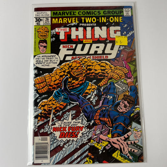 Marvel two in one presents the thing and nick fury #26