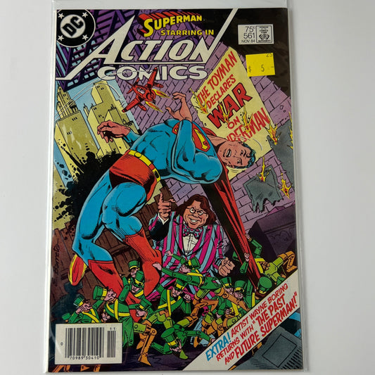 Superman starring in action comics #561