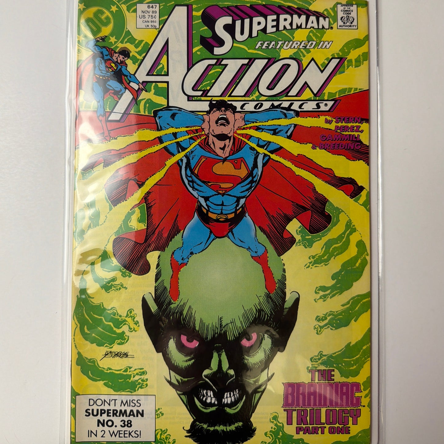 Superman featured  in Action Comics #647