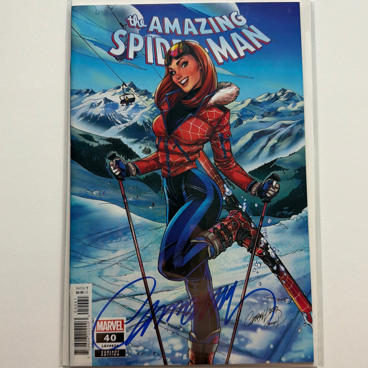 The Amazing Spider-Man #40 Variant Signed J Scott Campbell w/COA (NM)