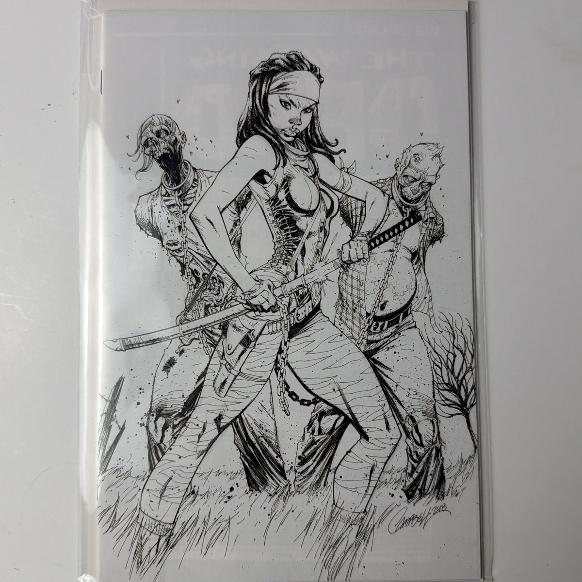 The Walking Dead #19 Black and White Virgin Variant