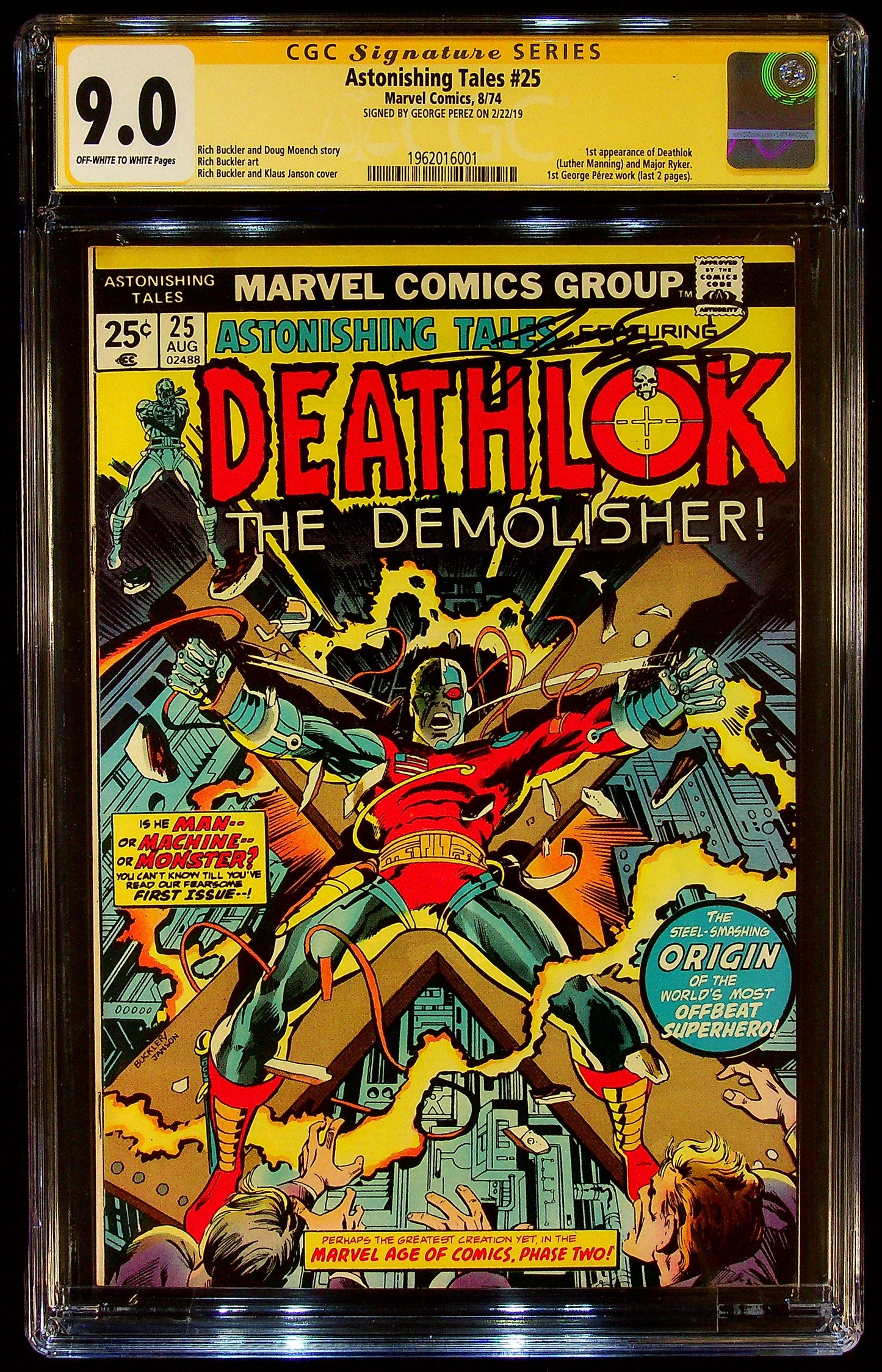Astonishing Tales #25 CGC 9.0 Signed George Perez