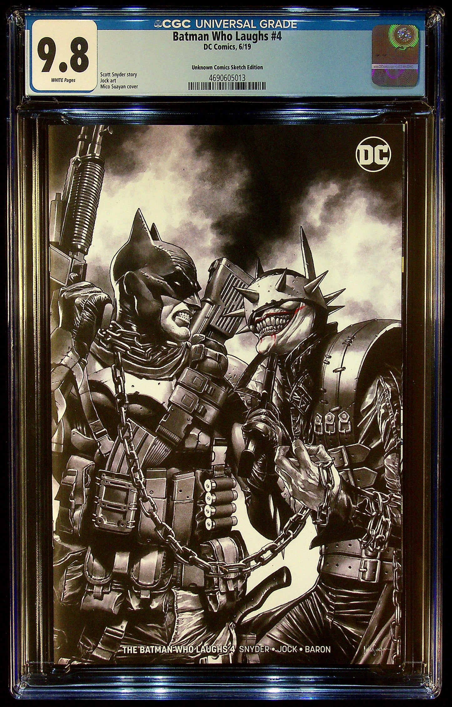 Batman Who Laughs #4 CGC 9.8 Unknown Comics Sketch Edition