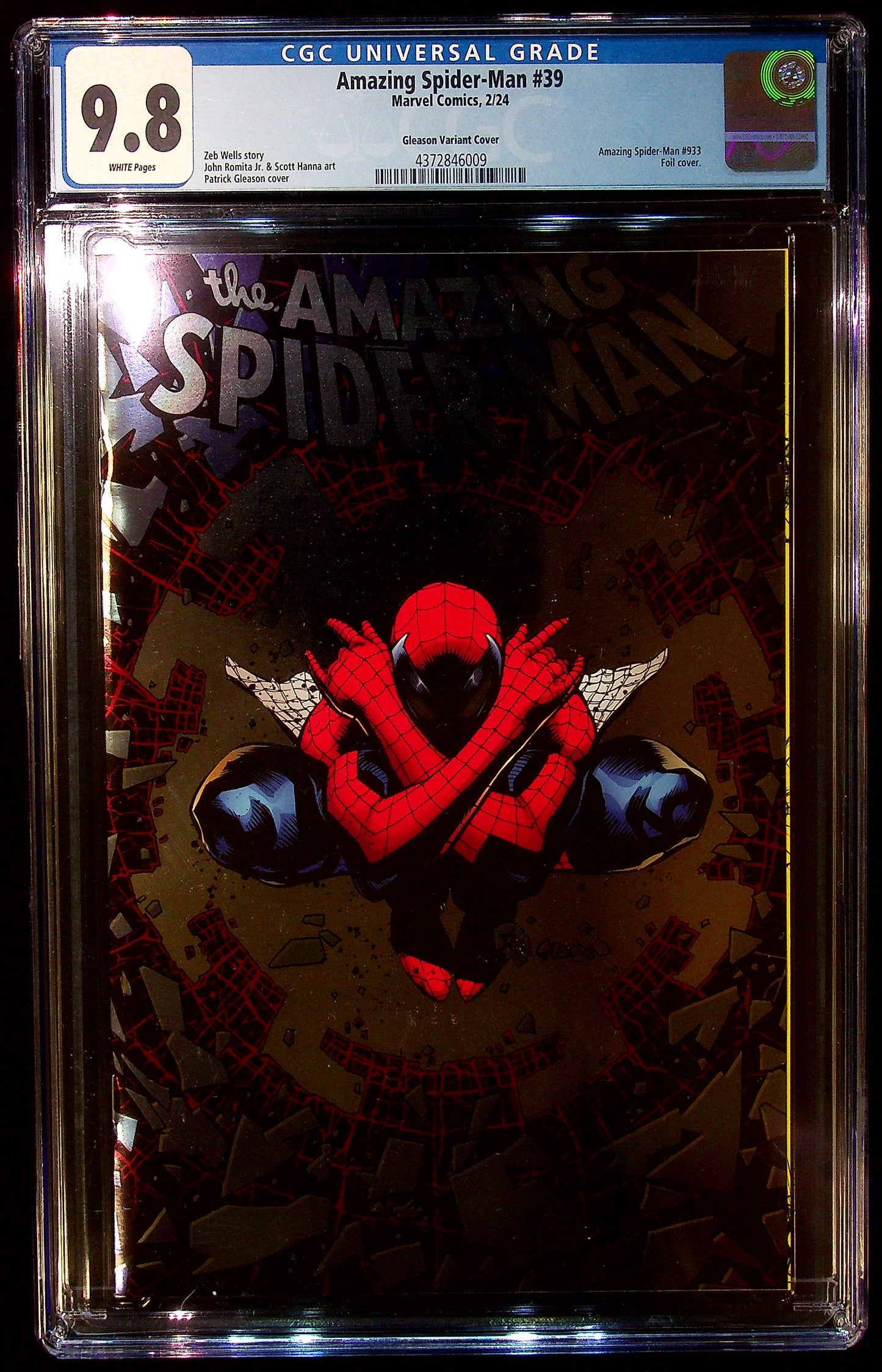 Amazing Spider-Man #39 CGC 9.8 Gleason Variant Cover