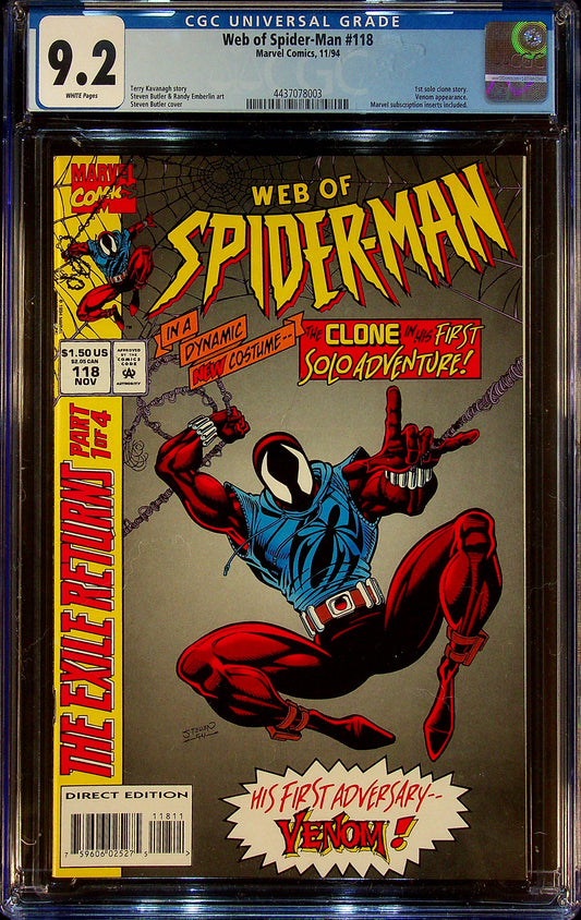 Web of Spider-Man #118 CGC 9.2