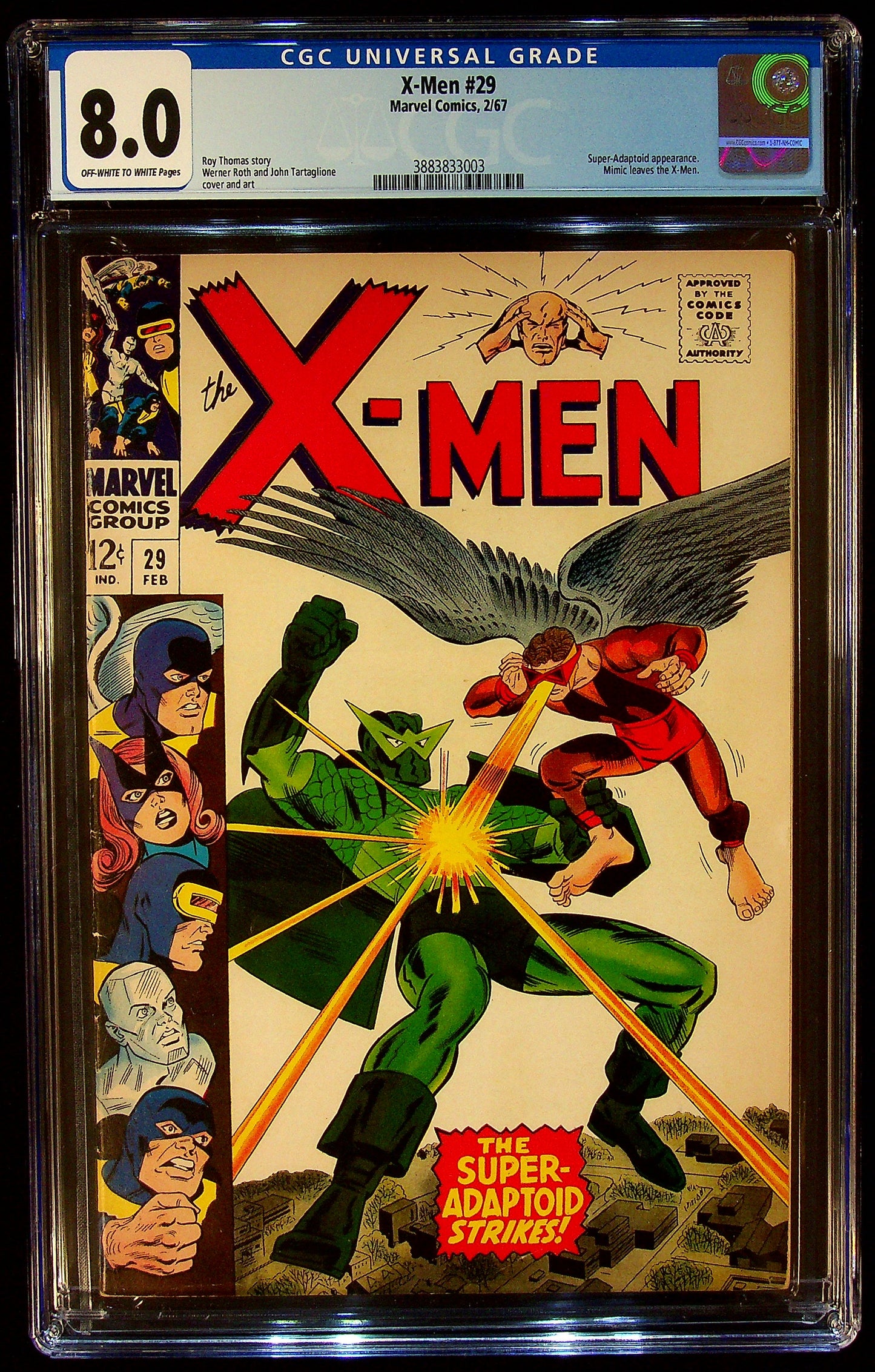 X-Men #29 CGC 8.0 OFF-WHITE To WHITE Pages