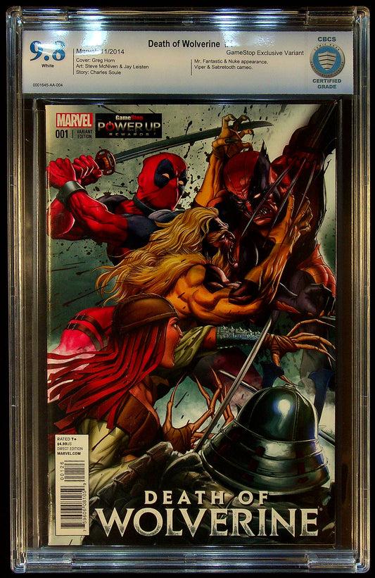 Death Of Wolverine #1 CBCS 9.8 Gamestop Edition