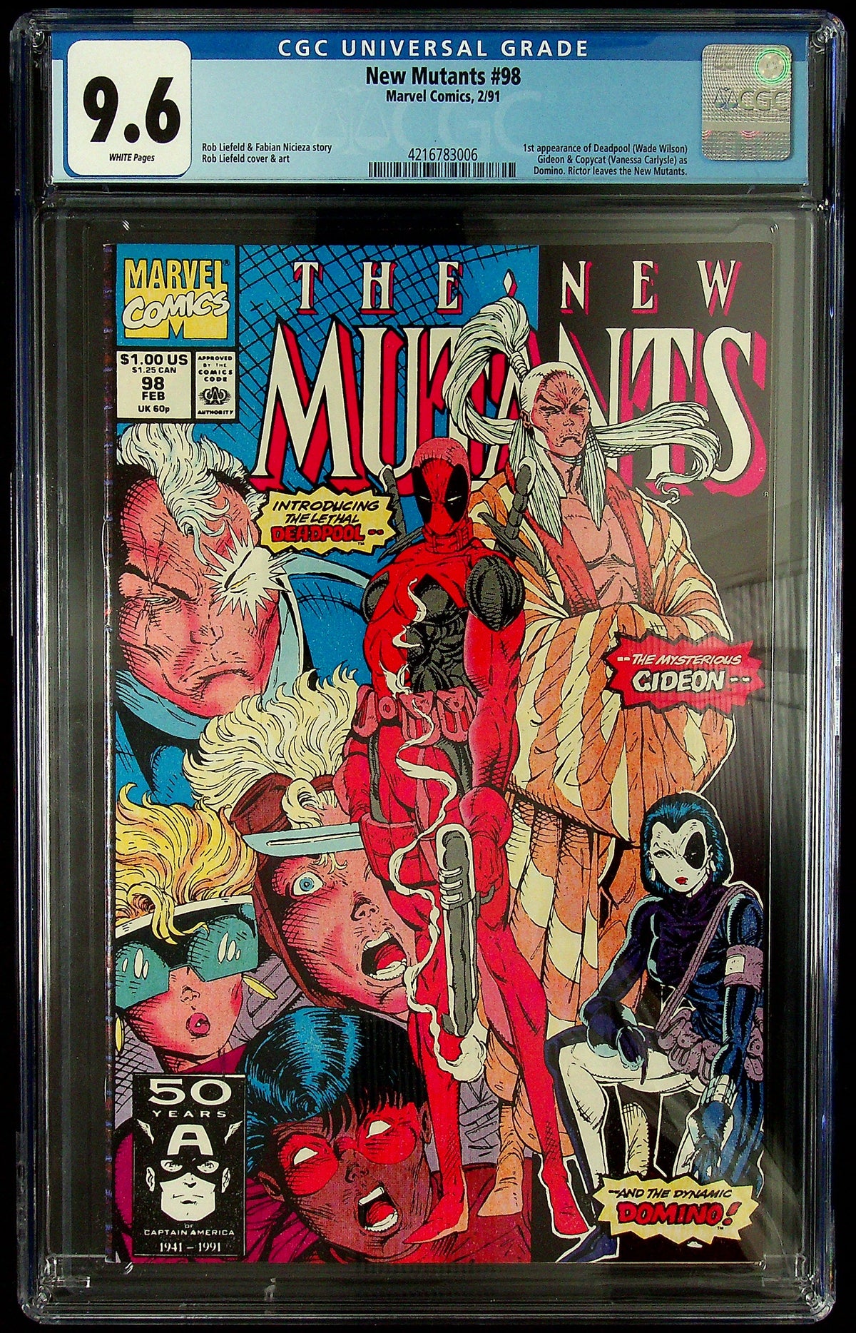 New Mutants #98 CGC 9.6 (Small Hairline Crack)