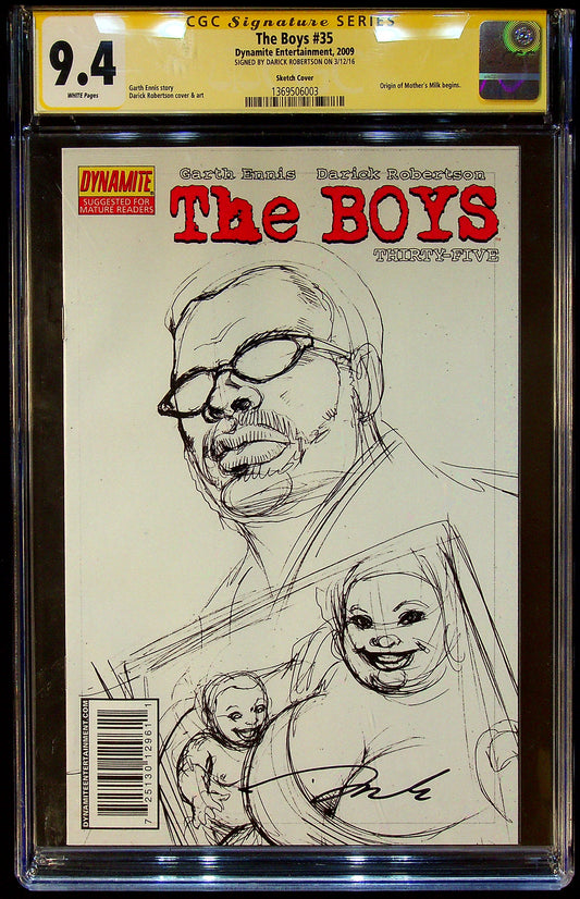 The Boys #35 CGCS 9.4 Sketch Cover