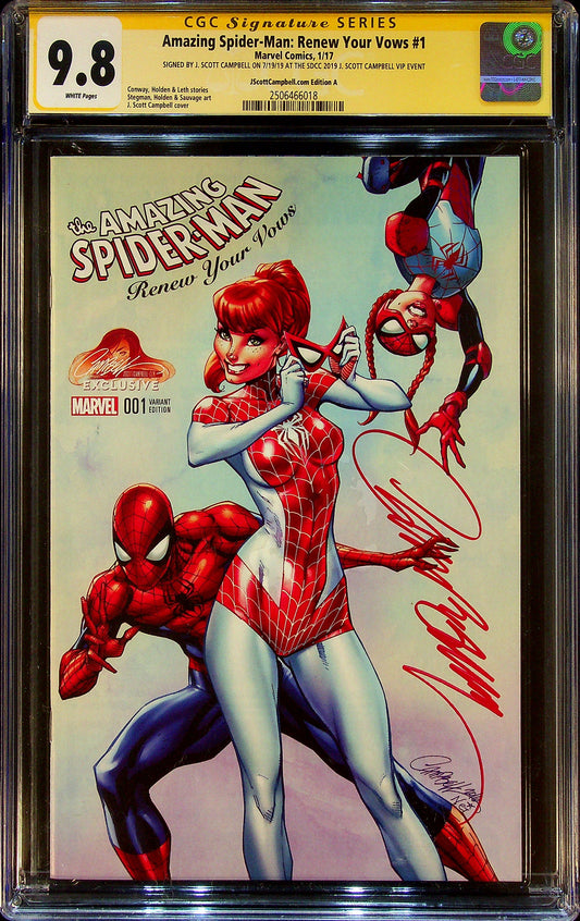 Amazing Spider-Man: Renew Your Vows #1 CGCS 9.8 JScottCampbell.com Edition A Signed by J. Scott Campbell