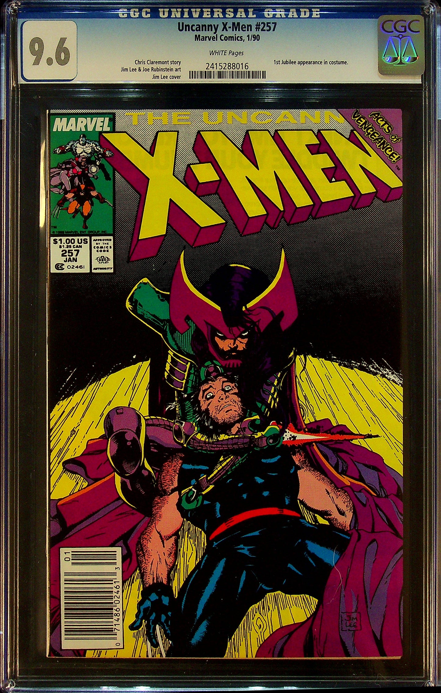 Uncanny X-Men #257 CGC 9.6