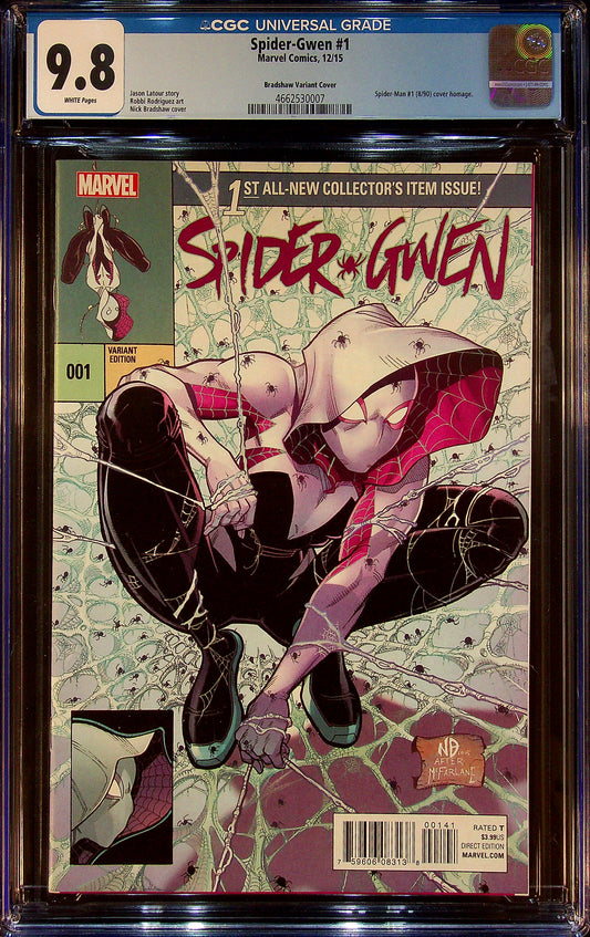 Spider-Gwen #1 CGC 9.8 Bradshaw Variant Cover