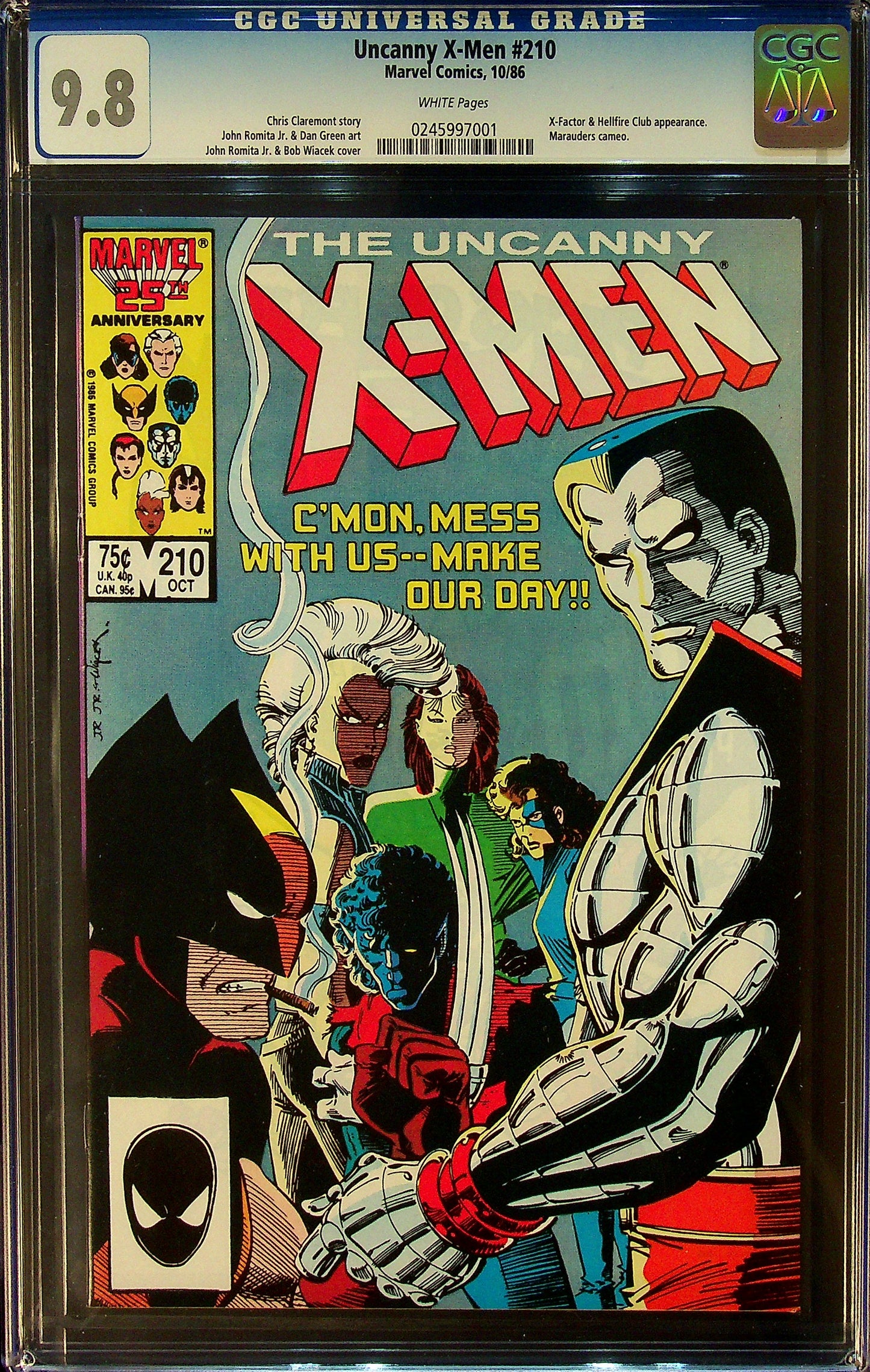 Uncanny X-Men #210 CGC 9.8