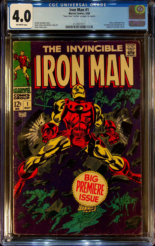Iron man #1 CGC 4.0