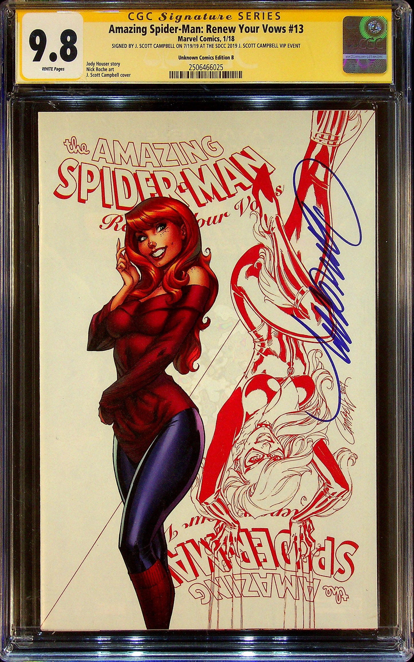 Amazing Spider-Man: Renew Your Vows #13 CGCS 9.8 Unknown Comics Edition B Signed by J. Scott Campbell