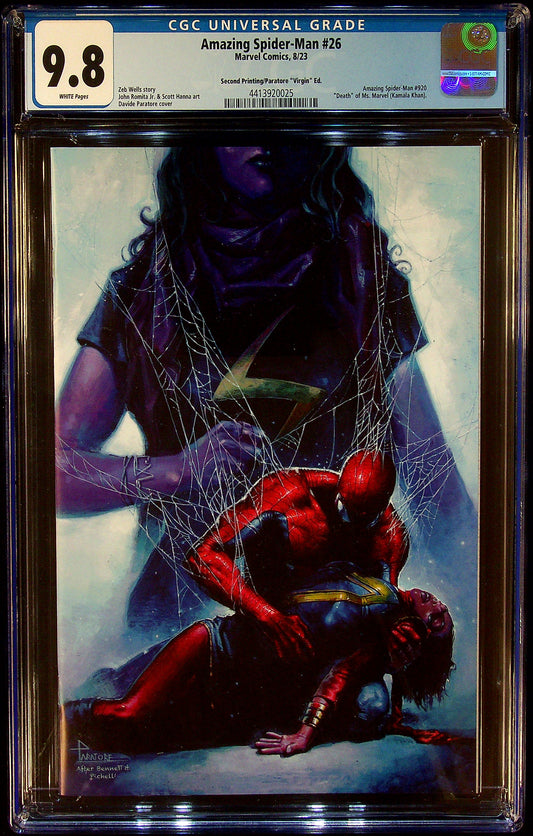 Amazing Spider-Man #26 CGC 9.8 Second Print/Paratore Virgin Edition