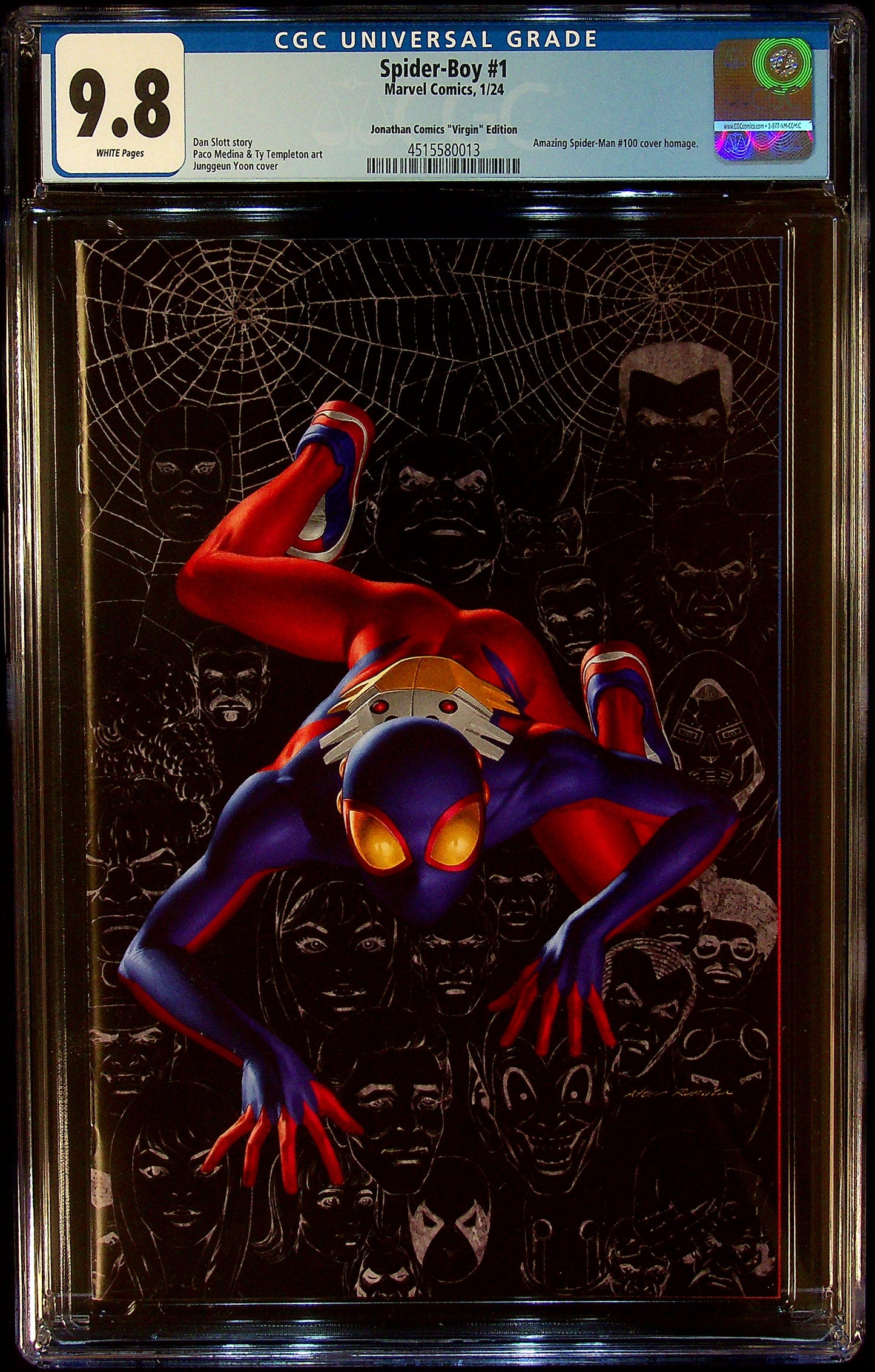 Spider-Boy #1 CGC 9.8 Jonathan Comics "Virgin" Edition