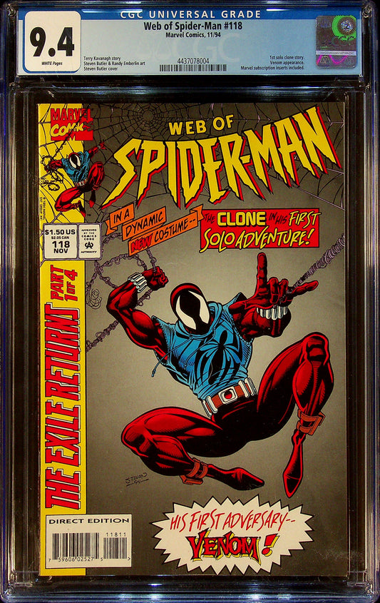 Web Of Spider-Man #118 CGC 9.4