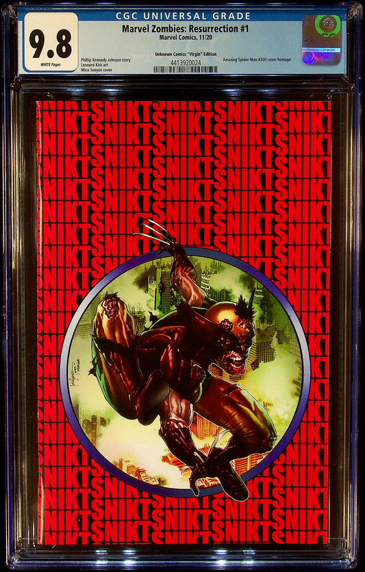 Marvel Zombies: resurection #1 CGC 9.8 Unknown Comics "Virgin" Edition