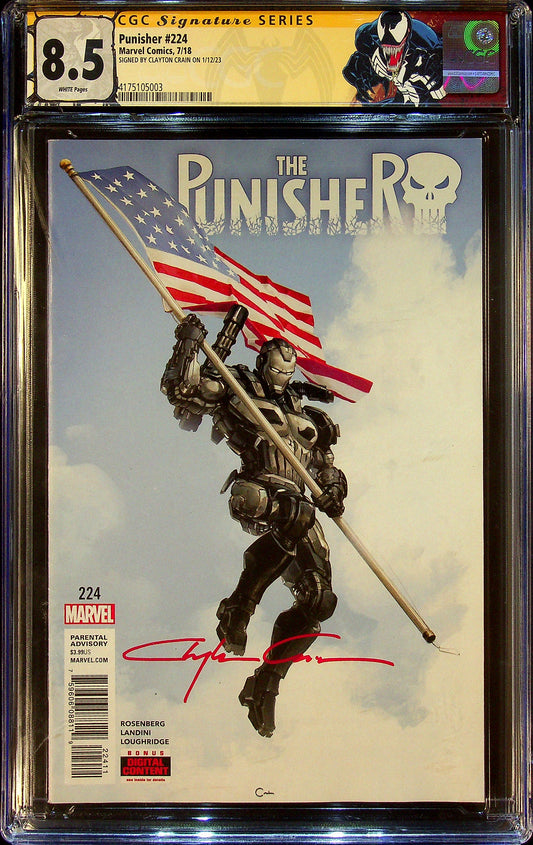Punisher #224 CGCS Signed by Clayton Crain