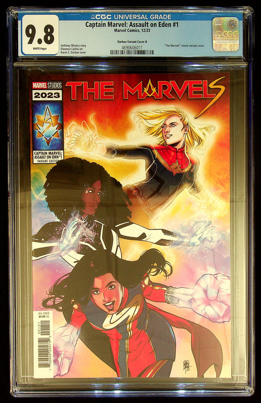 Captain Marvel Assault on Eden #1 CGC 9.8 Darboe Variant B