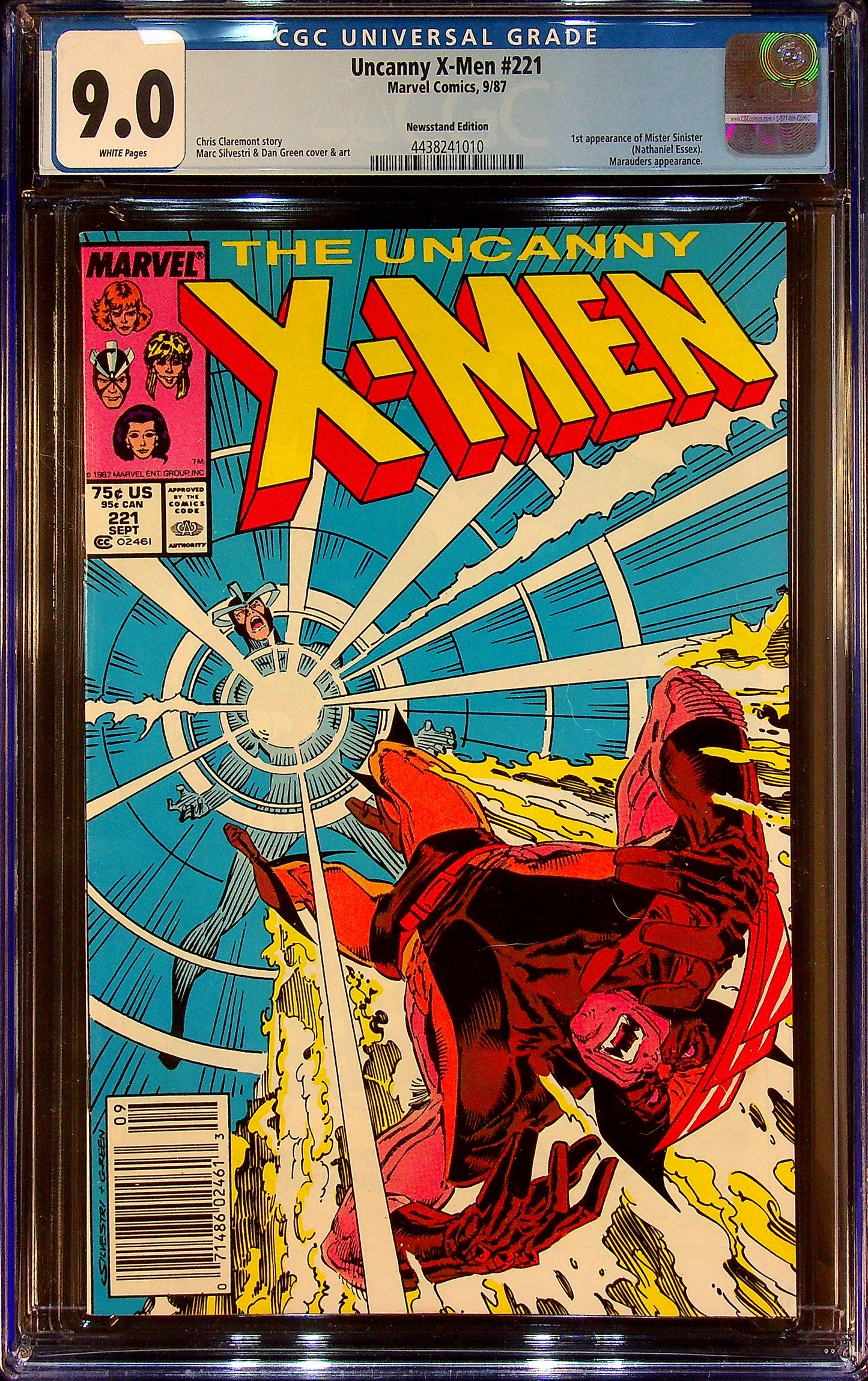 Uncanny X-Men #221 CGC 9.0 Newsstand Edition