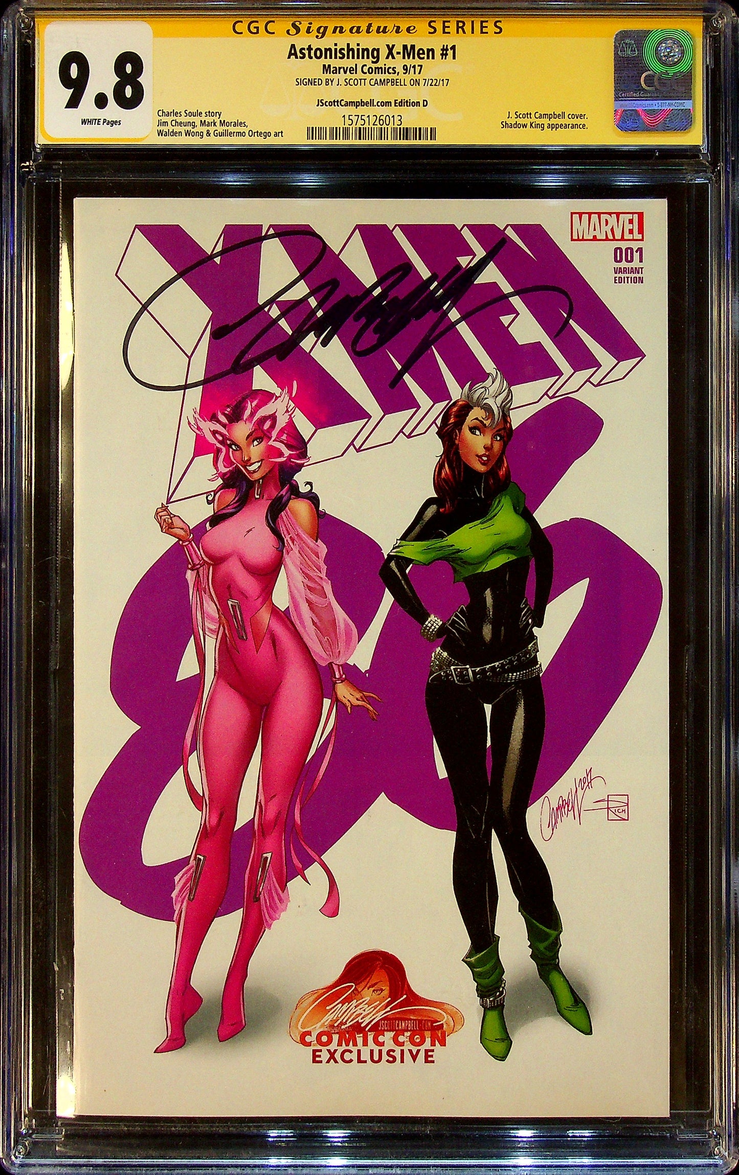 Astonishing X-Men #1 CGCS 9.8 JScottCampbell.com Edition D Signed by J. Scott Campbell
