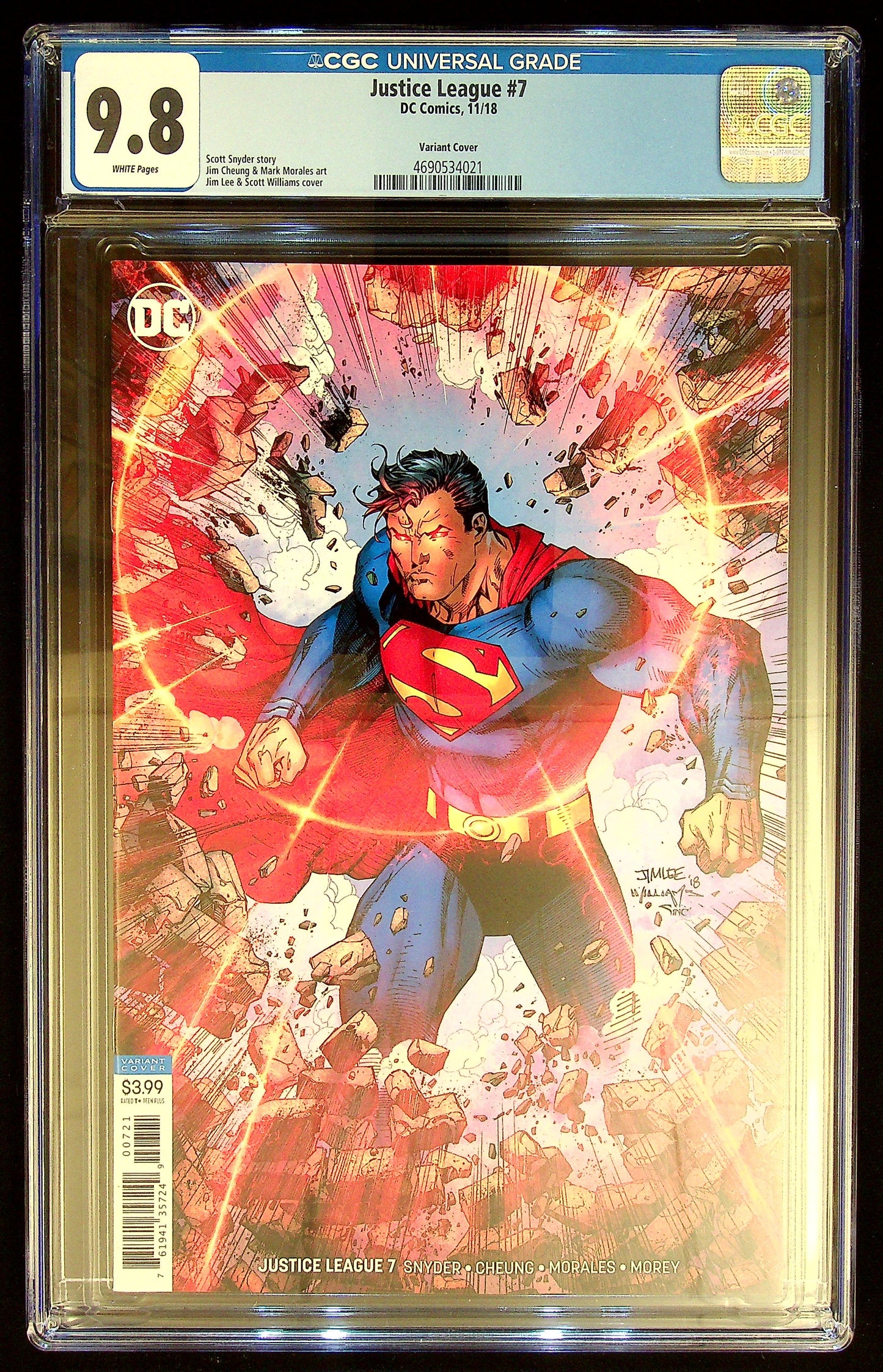 Justic League #7 CGC 9.8 [Variant cover]