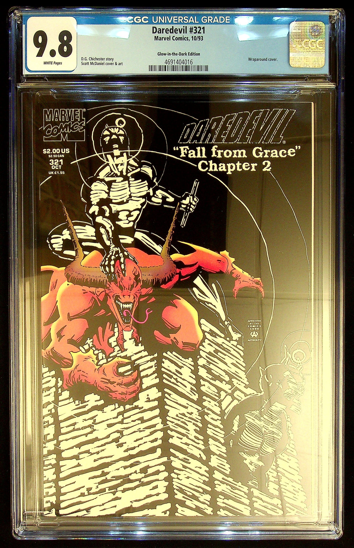 Daredevil #321 CGC 9.8 [Glow in the Dark Edition] {Wraparound Cover}
